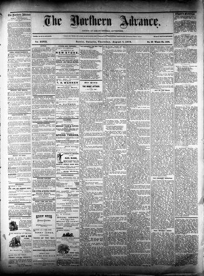 Northern Advance, 7 Aug 1879