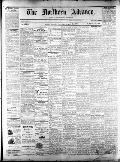 Northern Advance, 21 Aug 1879