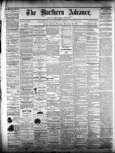 Northern Advance, 25 Sep 1879