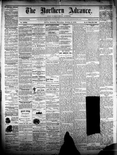 Northern Advance, 9 Oct 1879