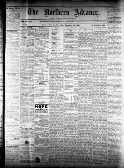 Northern Advance, 13 Jan 1881