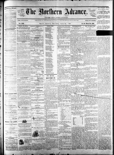 Northern Advance, 21 Jul 1881