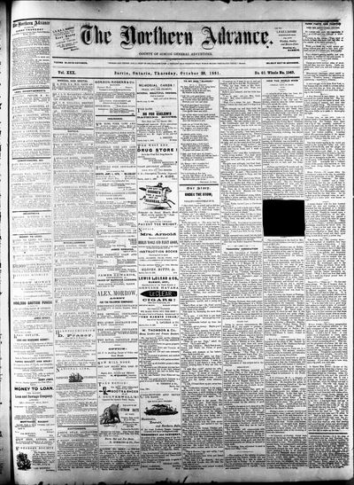 Northern Advance, 20 Oct 1881