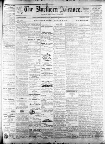 Northern Advance, 10 Nov 1881