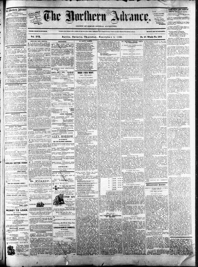 Northern Advance, 1 Dec 1881