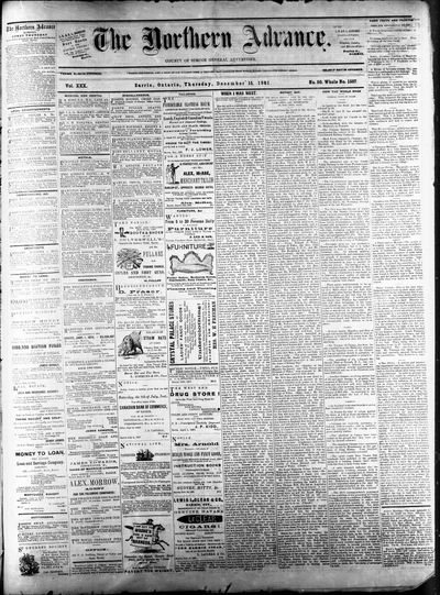 Northern Advance, 15 Dec 1881