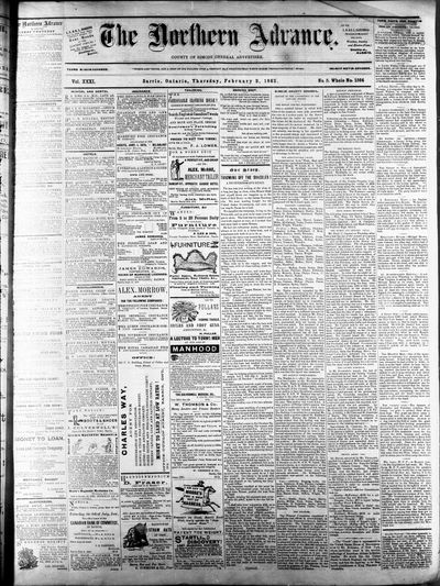 Northern Advance, 2 Feb 1882