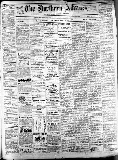 Northern Advance, 14 Dec 1882