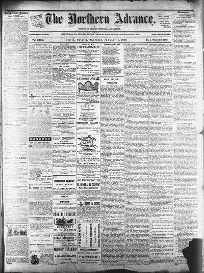 Northern Advance, 4 Jan 1883