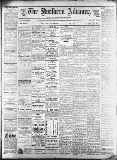 Northern Advance, 11 Jan 1883