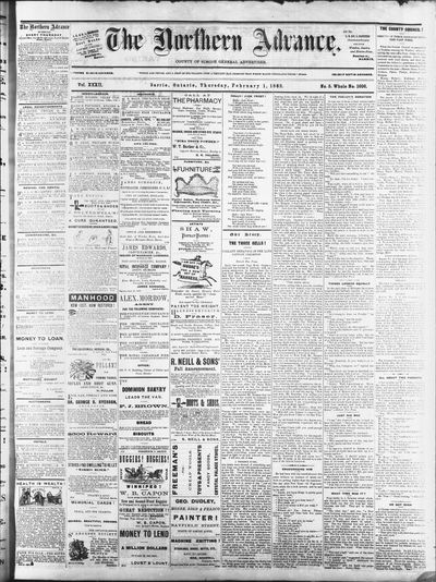 Northern Advance, 1 Feb 1883