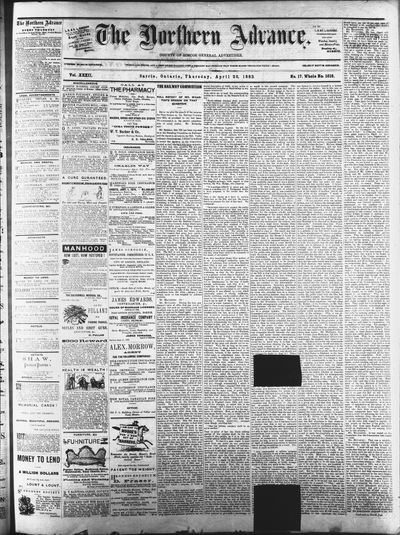 Northern Advance, 26 Apr 1883