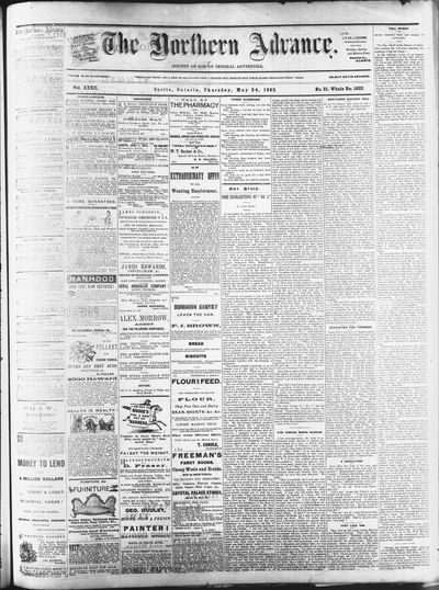 Northern Advance, 24 May 1883