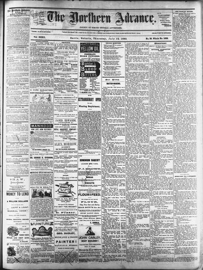 Northern Advance, 12 Jul 1883