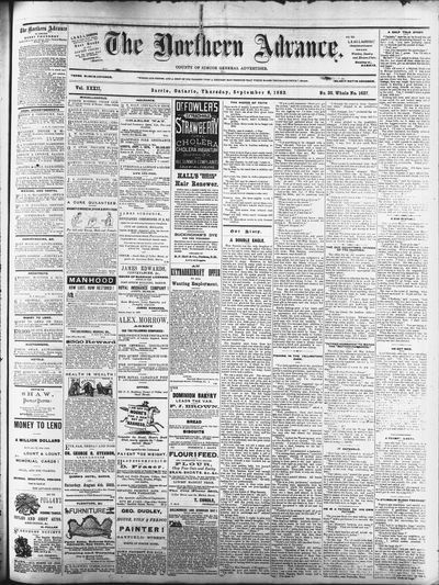 Northern Advance, 6 Sep 1883