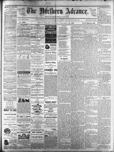 Northern Advance, 13 Sep 1883