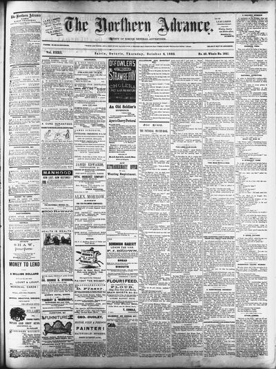 Northern Advance, 4 Oct 1883