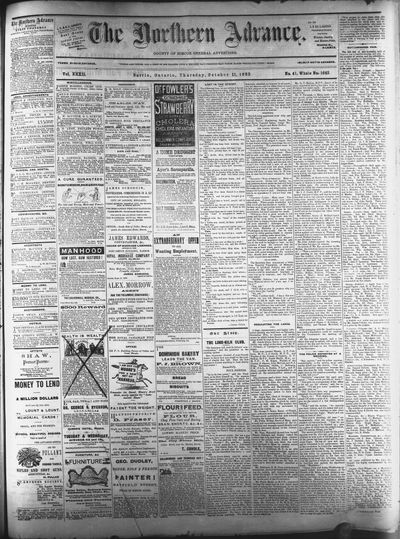 Northern Advance, 11 Oct 1883