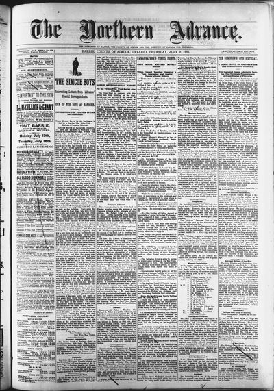 Northern Advance, 2 Jul 1885