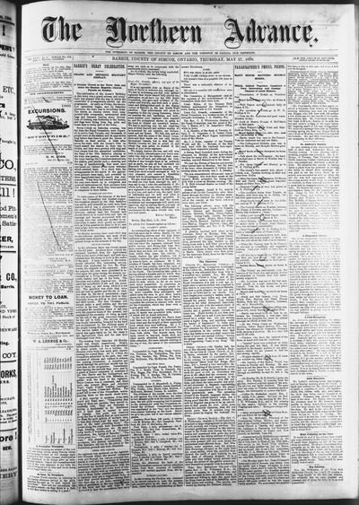 Northern Advance, 27 May 1886