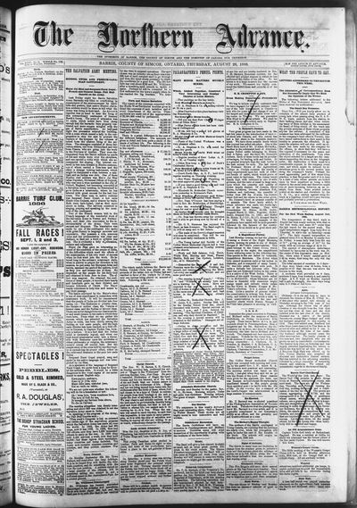 Northern Advance, 26 Aug 1886