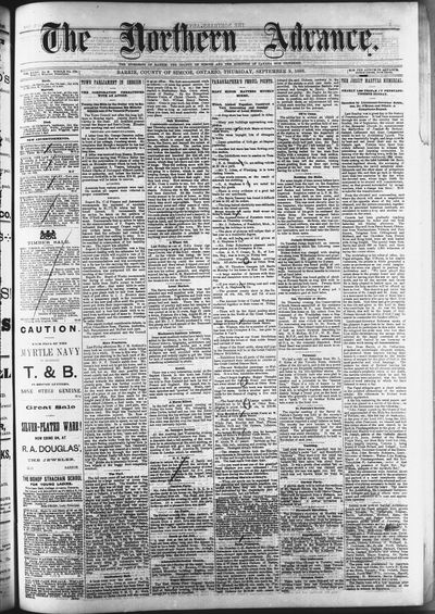 Northern Advance, 9 Sep 1886