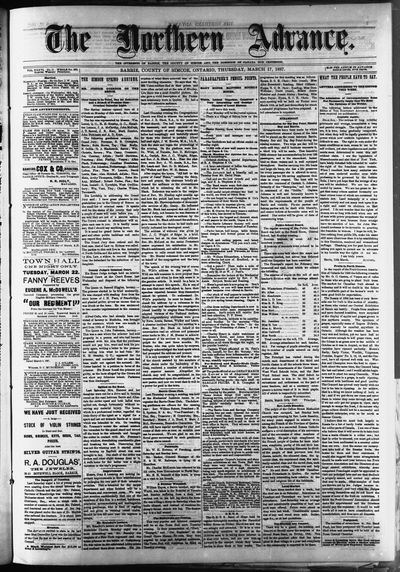 Northern Advance, 17 Mar 1887