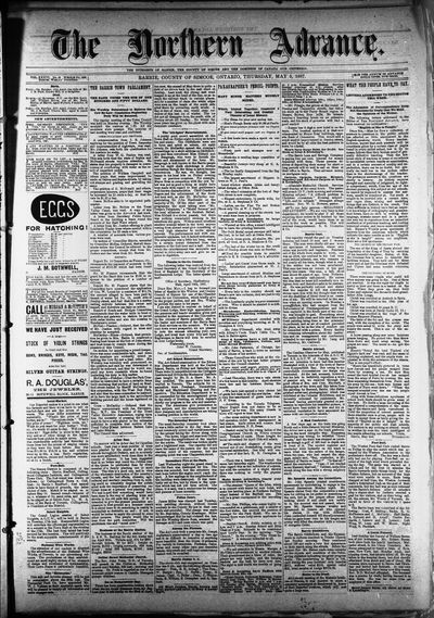 Northern Advance, 5 May 1887