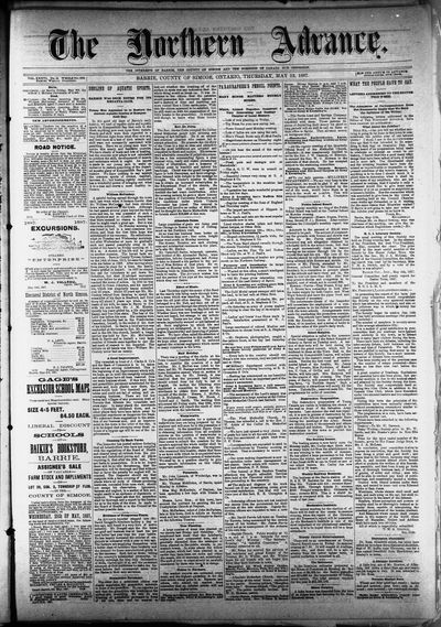 Northern Advance, 12 May 1887