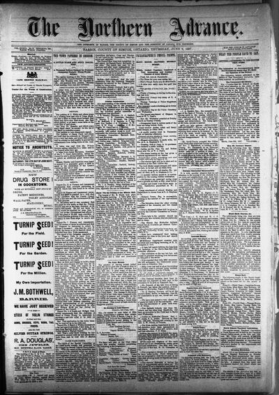 Northern Advance, 9 Jun 1887