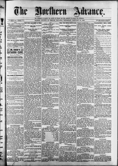 Northern Advance, 19 Jan 1888