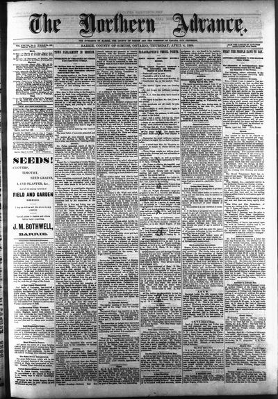 Northern Advance, 4 Apr 1889