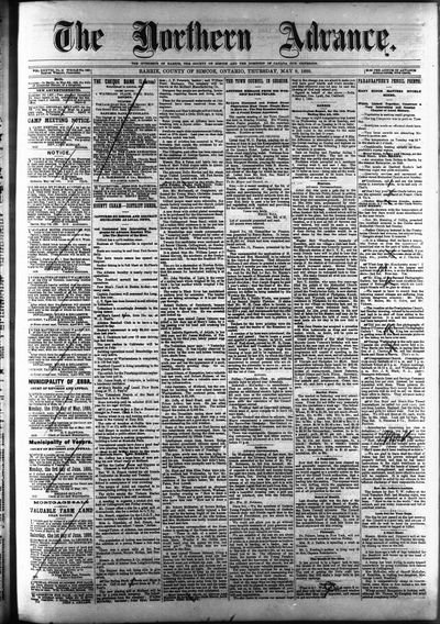 Northern Advance, 9 May 1889