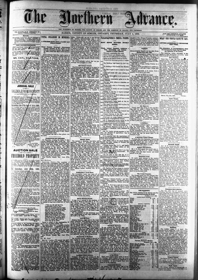 Northern Advance, 4 Jul 1889