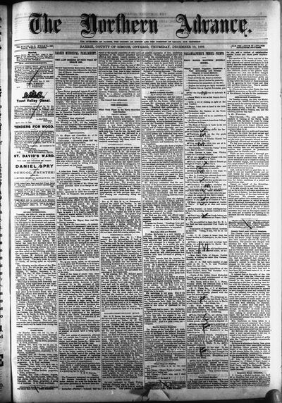 Northern Advance, 19 Dec 1889