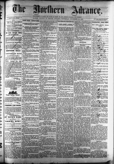 Northern Advance, 26 Dec 1889