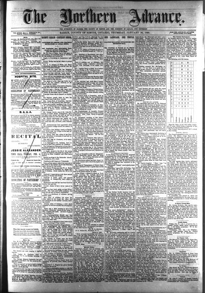 Northern Advance, 30 Jan 1890