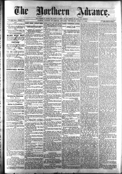 Northern Advance, 17 Apr 1890