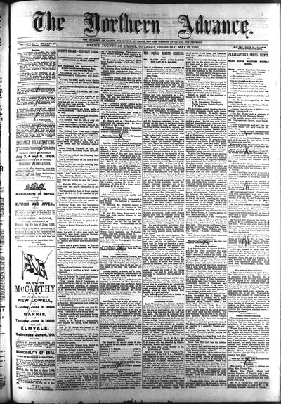 Northern Advance, 29 May 1890