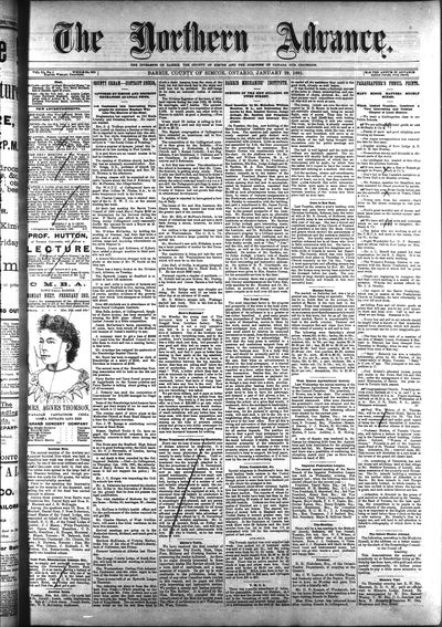 Northern Advance, 29 Jan 1891