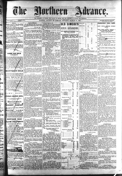 Northern Advance, 12 Mar 1891