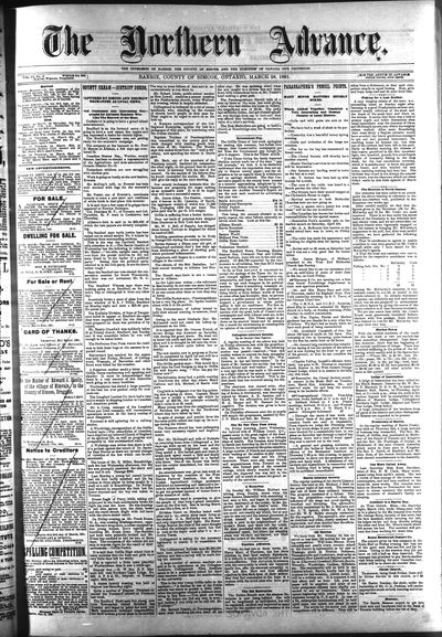 Northern Advance, 26 Mar 1891