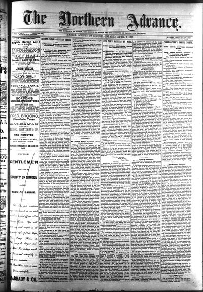 Northern Advance, 9 Apr 1891