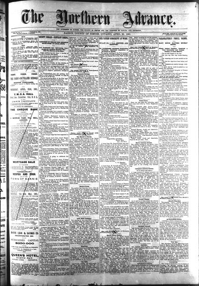 Northern Advance, 23 Apr 1891