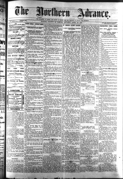 Northern Advance, 30 Apr 1891