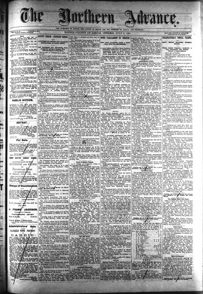 Northern Advance, 9 Jul 1891