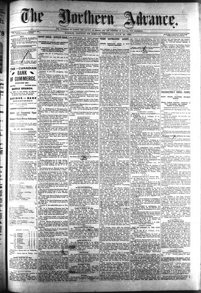 Northern Advance, 30 Jul 1891