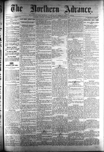 Northern Advance, 20 Aug 1891