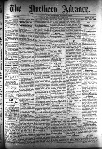 Northern Advance, 27 Aug 1891