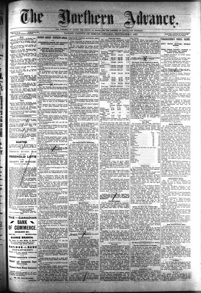 Northern Advance, 3 Sep 1891